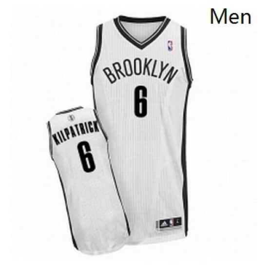 Mens Adidas Brooklyn Nets 6 Sean Kilpatrick Authentic White Home NBA Jersey